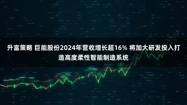 升富策略 巨能股份2024年营收增长超16% 将加大研发投入打造高度柔性智能制造系统